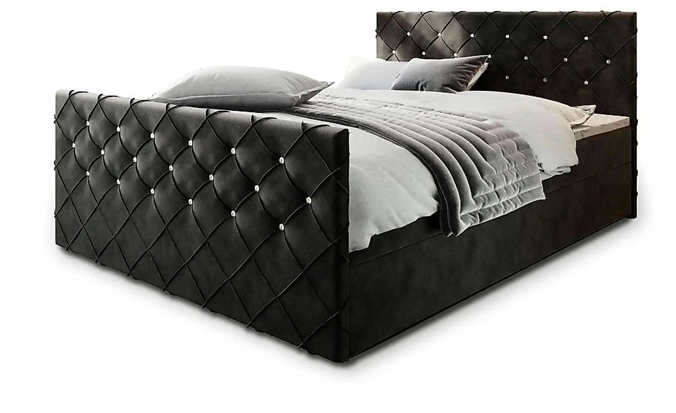 MASSENO Boxbett mit Bettkasten Mandi ¦ schwarz ¦ Maße (cm): B: 140 H: 98 Be günstig online kaufen
