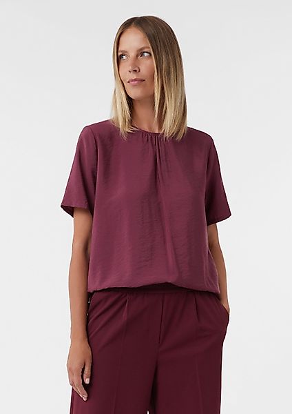 comma Kurzarmbluse Bluse Kurzärmelige Bluse mit günstig online kaufen