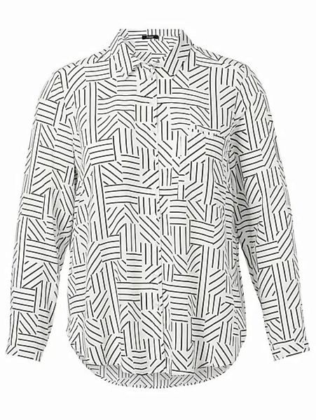 FRAPP Klassische Bluse mit grafischem Allover-Muster günstig online kaufen
