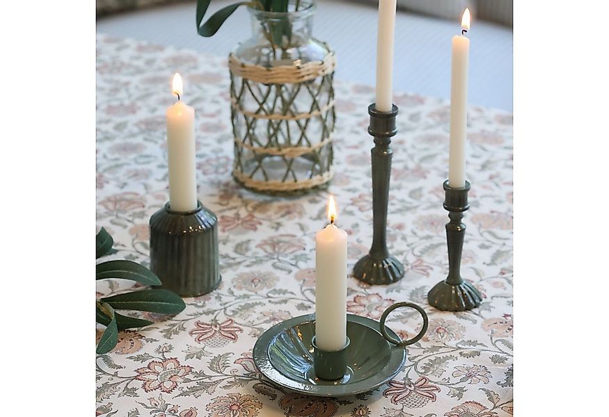 Chic Antique Kerzenleuchter Kammerleuchter H4/D11 cm antique verte (1 St) günstig online kaufen