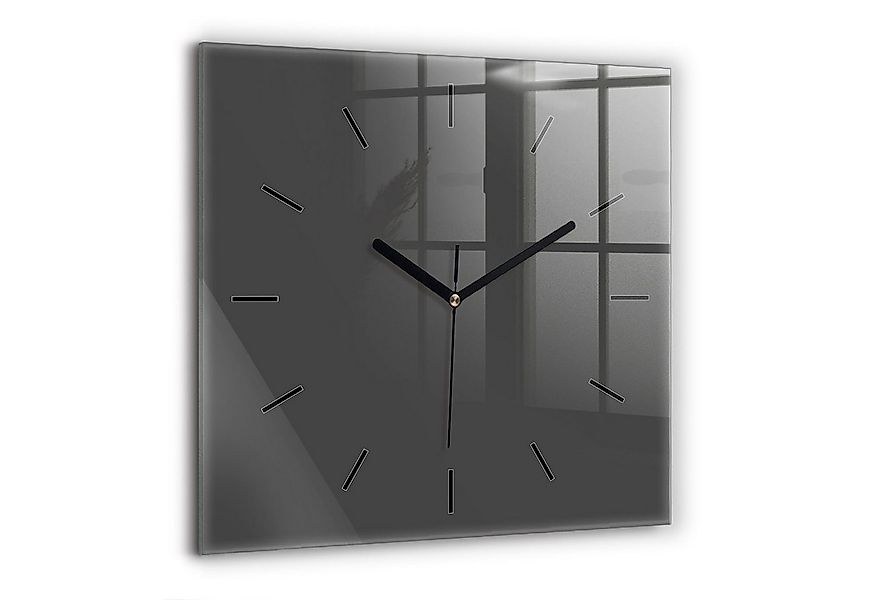 Tulup Wanduhr Modernistische Glaswanduhr 60x60cm Uhr aus gehärtetem Glas günstig online kaufen