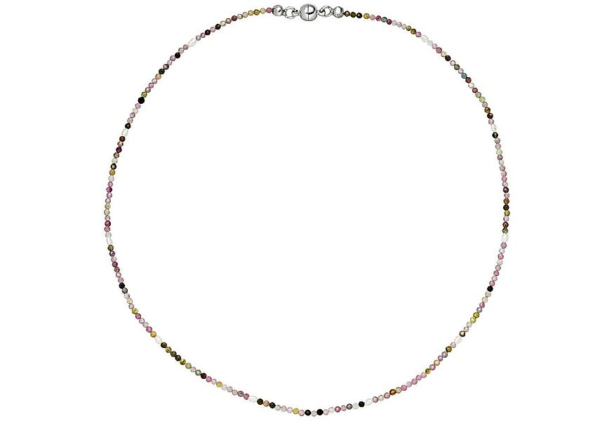 Schmuck Krone Perlenkette Kette Turmalin multicolor & Süßwasser Perlen 46cm günstig online kaufen