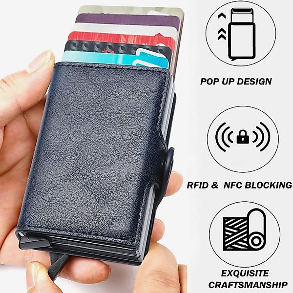 ibettertec Mini Geldbörse, Geldbörse Herren, Leder Geldbörse, Smart wallet günstig online kaufen