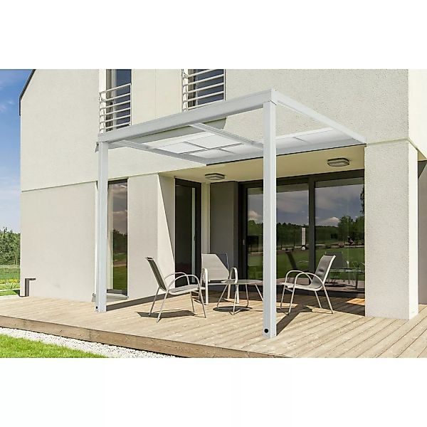 Home Deluxe Terrassenüberdachung Solis Deluxe 290 x 295 x 233/272 cm Weiß günstig online kaufen