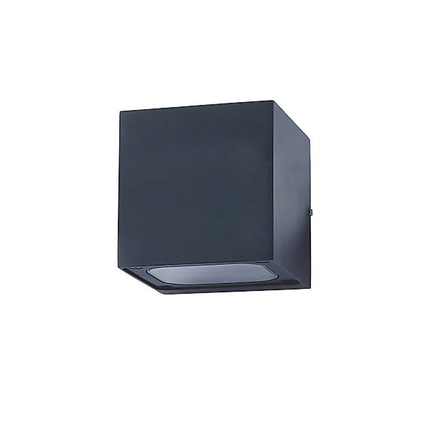 Lucande LED Wandleuchte Außen Merjem 9969052 Spritzwassergeschützt Modern i günstig online kaufen