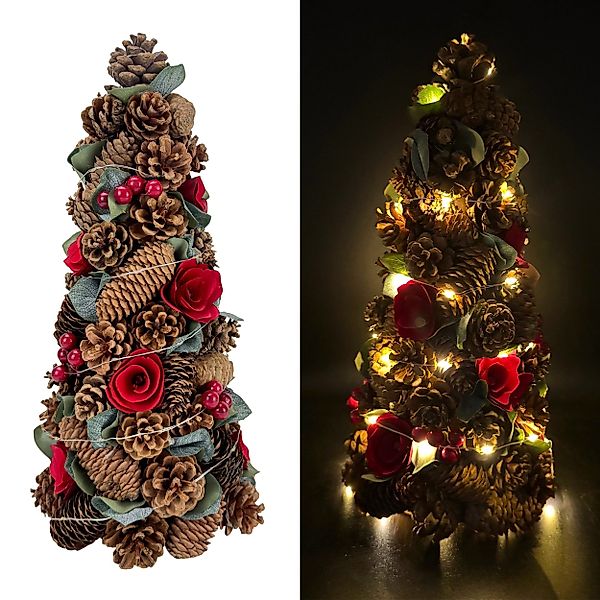 Online-Fuchs Weihnachtsfigur Deko Weihnachtsbaum mit LED-Lichterkette, günstig online kaufen