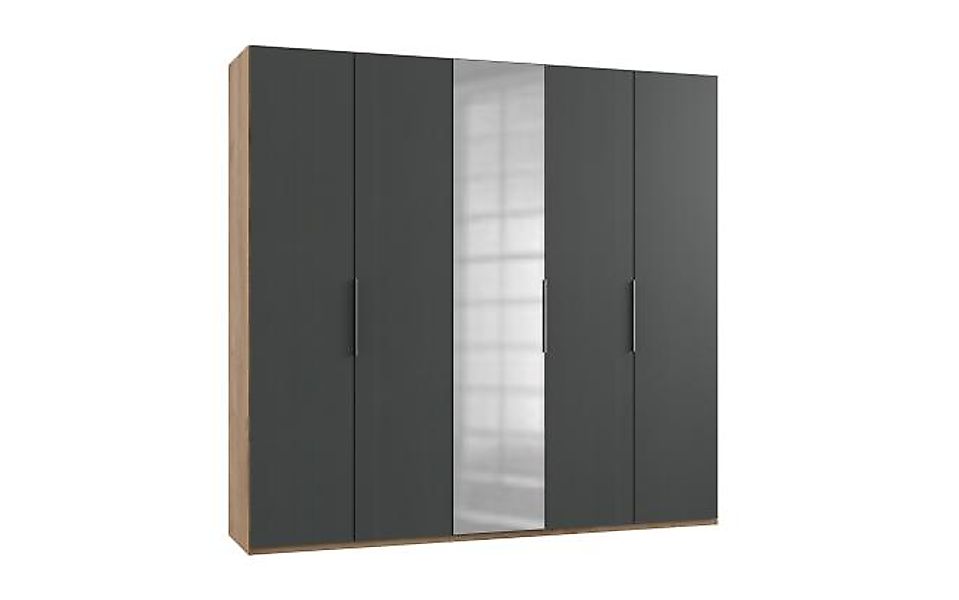 Kleiderschrank 250 cm breit mit Spiegel LEVEL36 A von WIMEX Grau günstig online kaufen