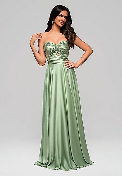 OMBRE Abendkleid Schulterfreies Satinkleid günstig online kaufen