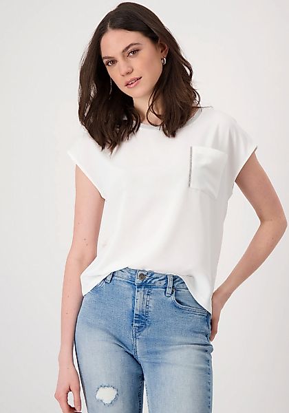 Monari Schlupfbluse mit aufgesetzter Schmucktasche günstig online kaufen