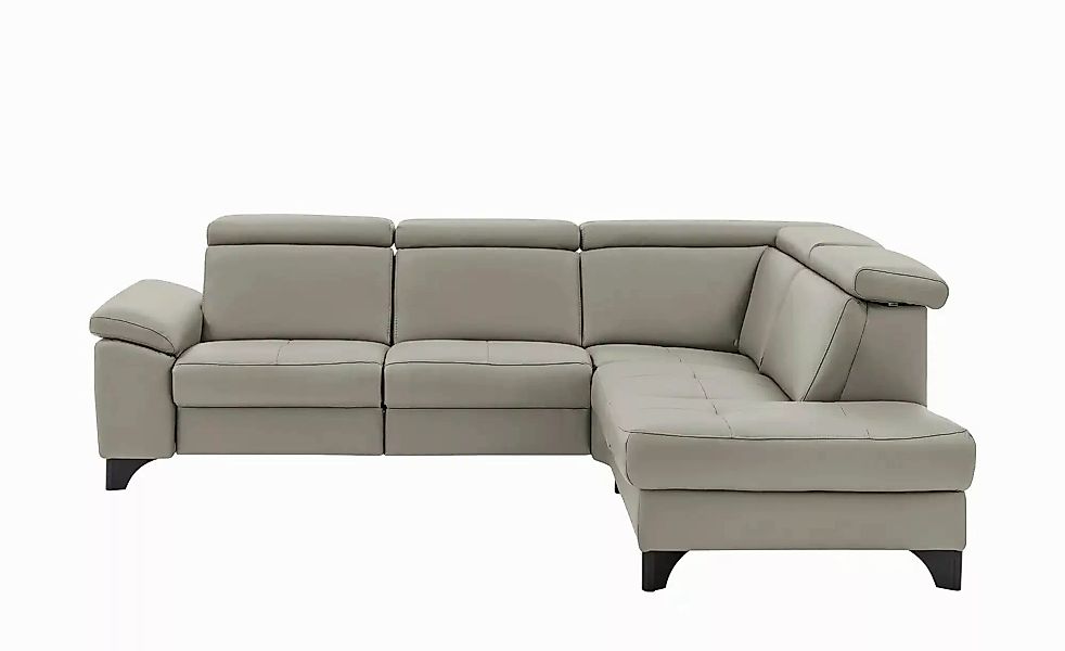 meinSofa Ecksofa Echtleder Linda ¦ grau ¦ Maße (cm): B: 261 H: 98 T: 209.0 günstig online kaufen