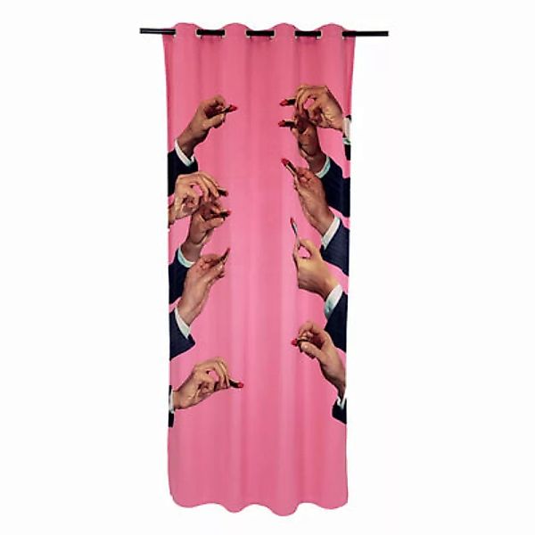 Vorhang Toiletpaper - Lipsticks Pink textil rosa / 280 x 140 cm - Polyester günstig online kaufen
