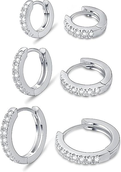 LuxusKollektion Schmuckset 3 Paar Damen Creolen günstig online kaufen