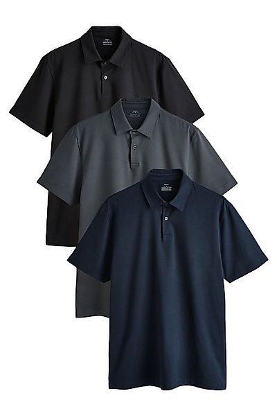 Next Poloshirt 3er-Pack Kurzarm-Poloshirts aus Jersey (3-tlg) günstig online kaufen