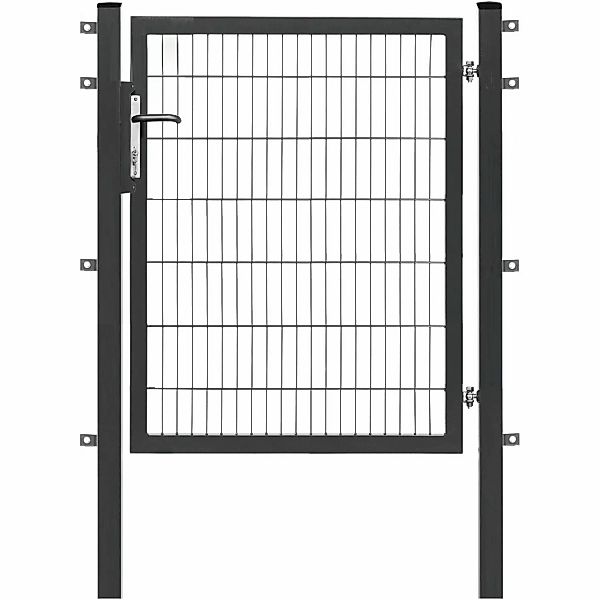 Floraworld Einzeltor Premium Doppelstabmattenfüllung Anthrazit 140 cm x 120 günstig online kaufen