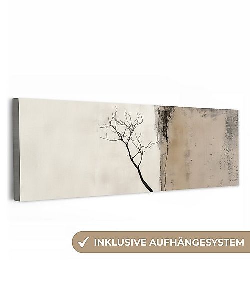 OneMillionCanvasses® Leinwandbild Panorama Wabi sabi - Pflanze - Beige, Fot günstig online kaufen