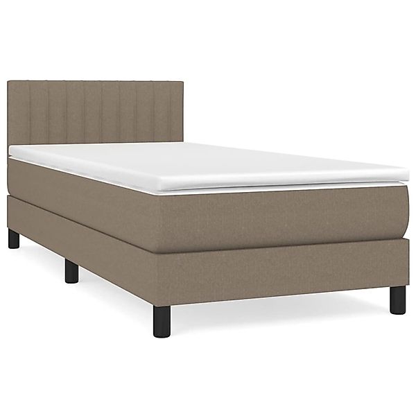 vidaXL Boxspringbett mit Matratze Taupe 90x190 cm Stoff1467083 günstig online kaufen