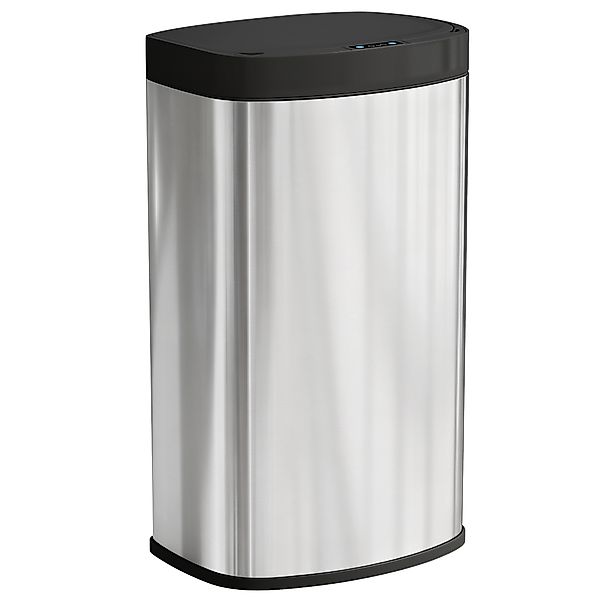 HOMCOM Sensor-Mülleimer 55 l, Edelstahl, Soft-Close-Deckel, berührungslos, günstig online kaufen