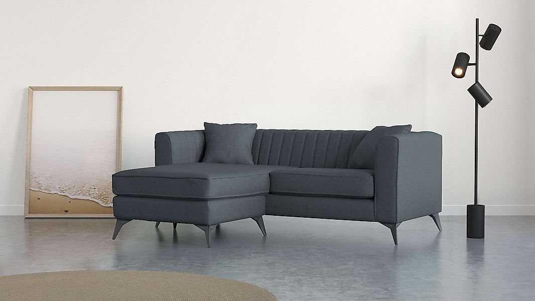 Places of Style Ecksofa MATTHEW L-Form ideal für kleine Räume, Maße B/T/H: günstig online kaufen