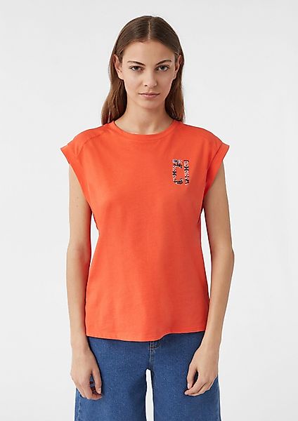 comma Kurzarmshirt T-Shirt (1-tlg) günstig online kaufen