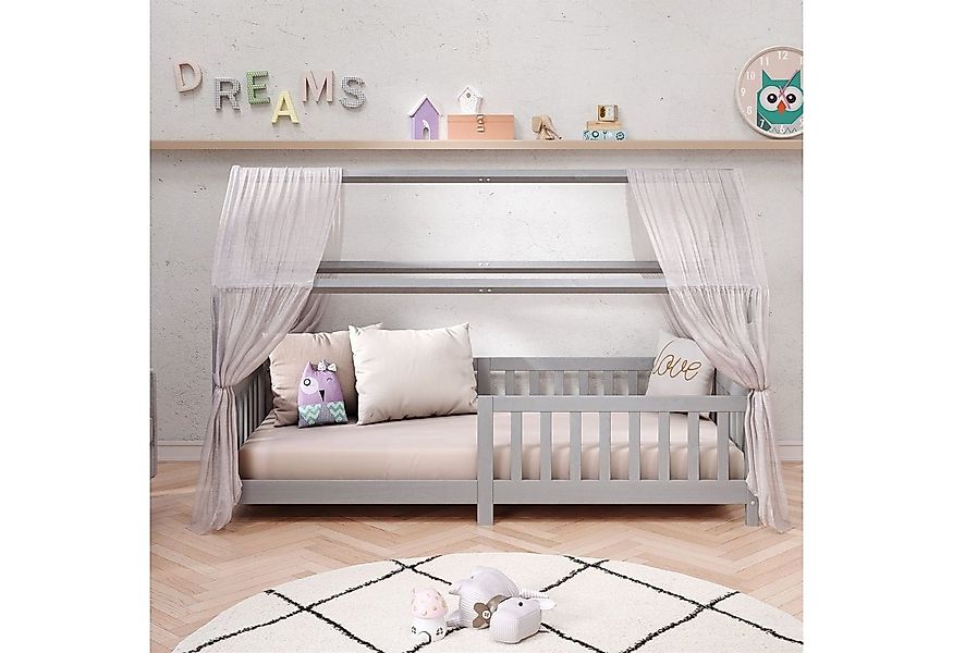 IDIMEX Kinderbett NINA, Hausbett Montessori Bett Kiefer 90 x 200 Tipibett m günstig online kaufen