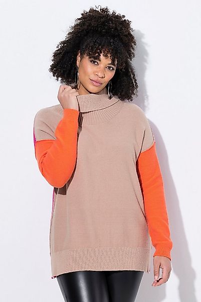 MIAMODA Strickpullover Pullover oversized Stehkragen Colorblocking günstig online kaufen