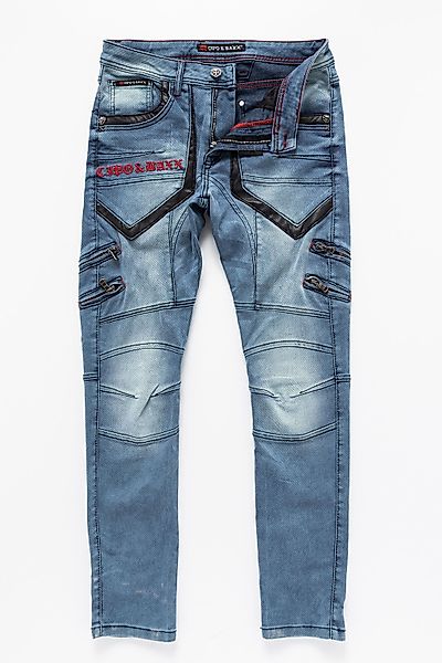 Cipo & Baxx Cargojeans "Hose", Lässige Details und Applikationen günstig online kaufen