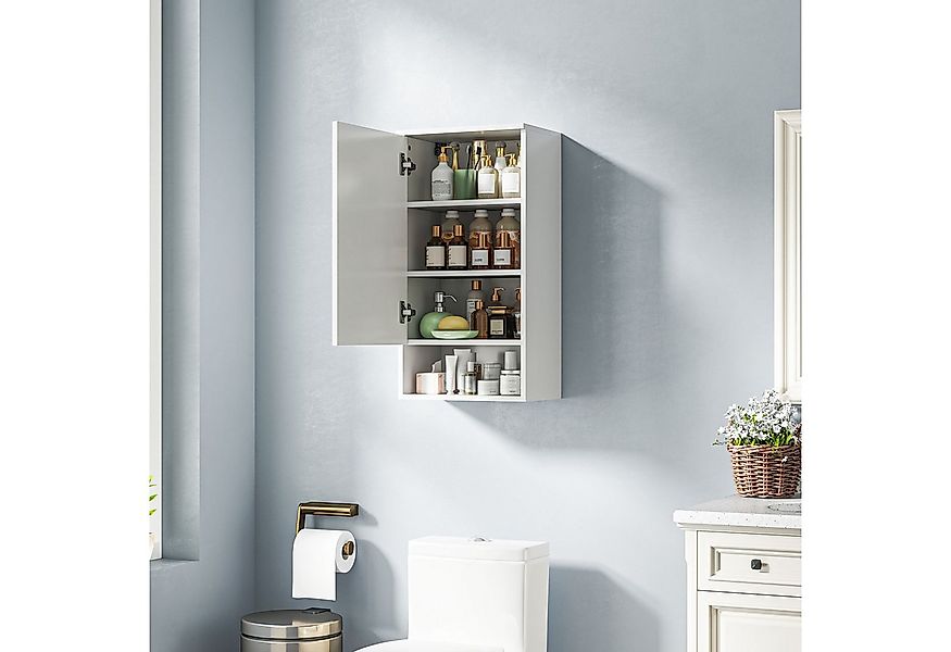 HOMCOM Hängeschrank Badezimmerschrank mit Türen, verstellbaren Ablagen, off günstig online kaufen