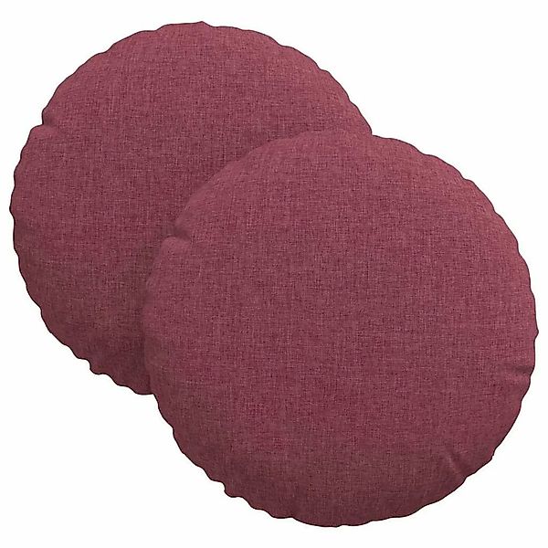 vidaXL Sitzkissen 2 Stk Weinrot Ø30 x 13 cm Stoff 42014086 günstig online kaufen