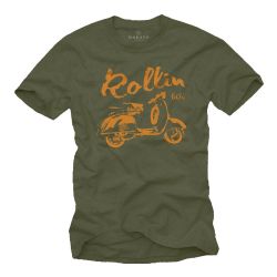 MAKAYA Print-Shirt Vintage Roller T-Shirt Herren günstig online kaufen