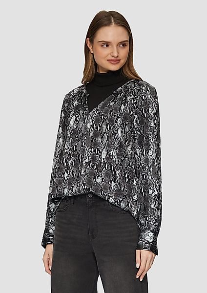 s.Oliver Langarmbluse Satinbluse im Relaxed Fit günstig online kaufen