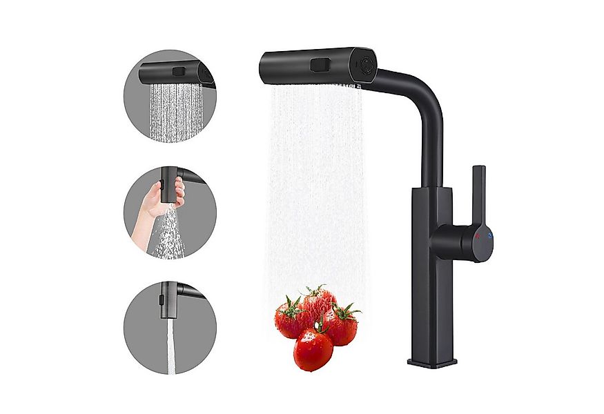 SEHAUSEU Küchenarmatur Wasserhahn Küche Bad Spültischarmatur ausziehbar 3 S günstig online kaufen