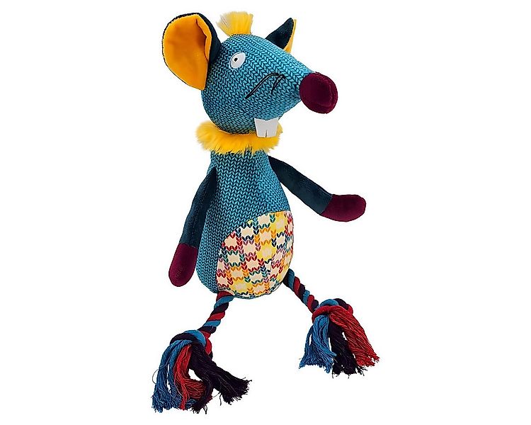 Nobby Tierkuscheltier Hundespielzeug Maus mit Seil aus Plüsch günstig online kaufen