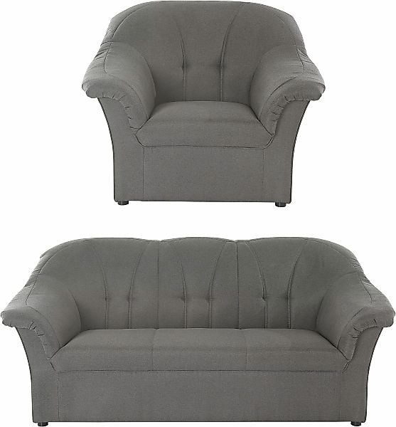DOMO collection Polstergarnitur "Pegnitz", (Set), Sessel und 3-Sitzer günstig online kaufen