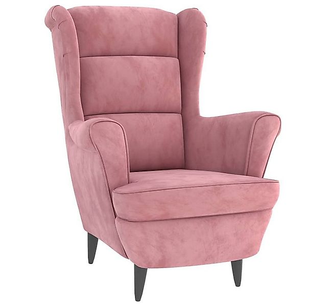 furnicato Sessel Rosa Samt (1-St) günstig online kaufen