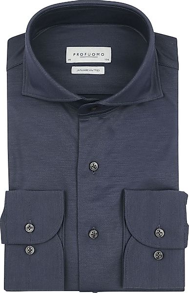 Profuomo Japanese Knitted Hemd Denim Navy - Größe 45 günstig online kaufen