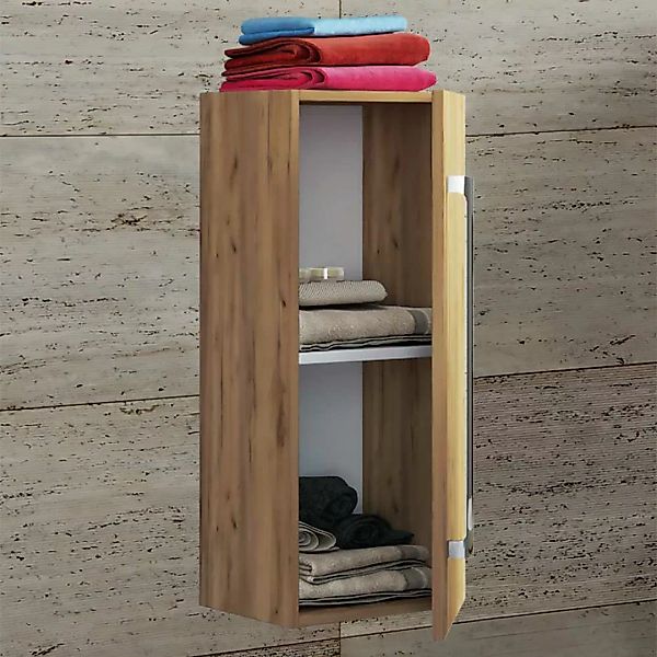 Kleiner Bad Oberschrank in modernem Design einer Drehtür günstig online kaufen