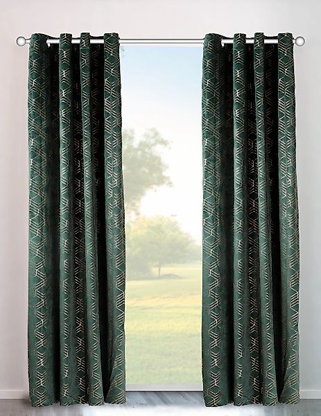 my home Vorhang "Velvet Foil" Ösen 2 Stk. tlg. Samt günstig online kaufen