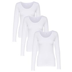 ONLY Langarmshirt ONLY 3er Pack Damen günstig online kaufen