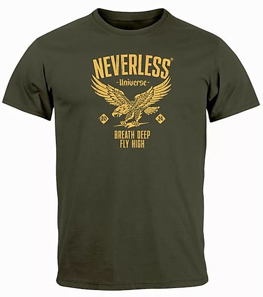 Neverless Print-Shirt Herren T-Shirt Adler Eagle Print Retro Aufdruck Männe günstig online kaufen