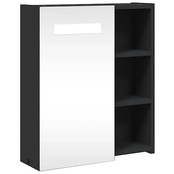 vidaXL Spiegelschrank mit LED-Beleuchtung Schwarz 45x13x52 cm 357967 günstig online kaufen