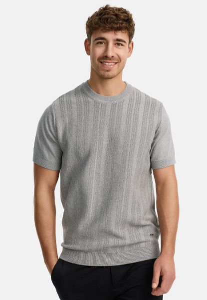 Indicode T-Shirt INVarson mit vertikalem Strickmuster günstig online kaufen