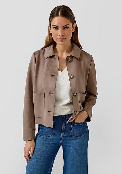 s.Oliver Funktionsjacke Outdoor-Jacke Kurze Jacke in Veloursleder-Optik mit günstig online kaufen