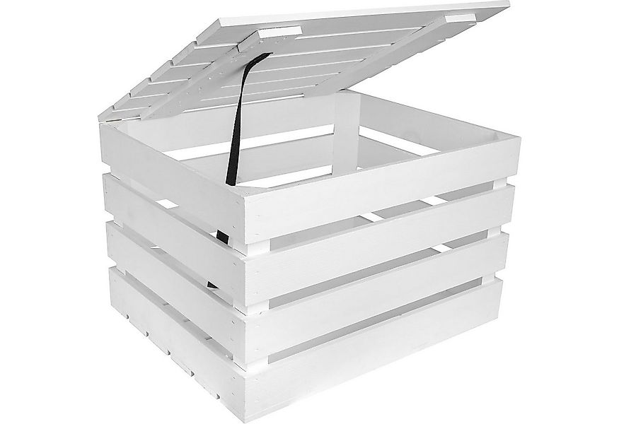 Creative Deco Aufbewahrungsbox Holztruhe Holzkiste mit Deckel Spielzeugkist günstig online kaufen