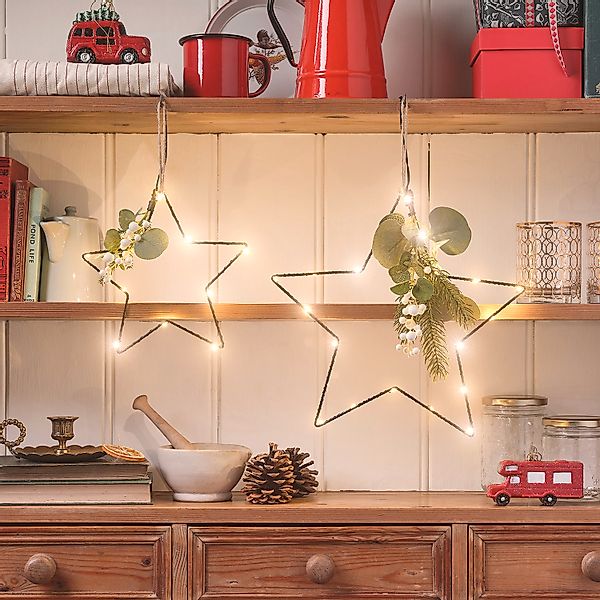 LED Stern Micro Duo Weihnachtsbeleuchtung mit Laub günstig online kaufen
