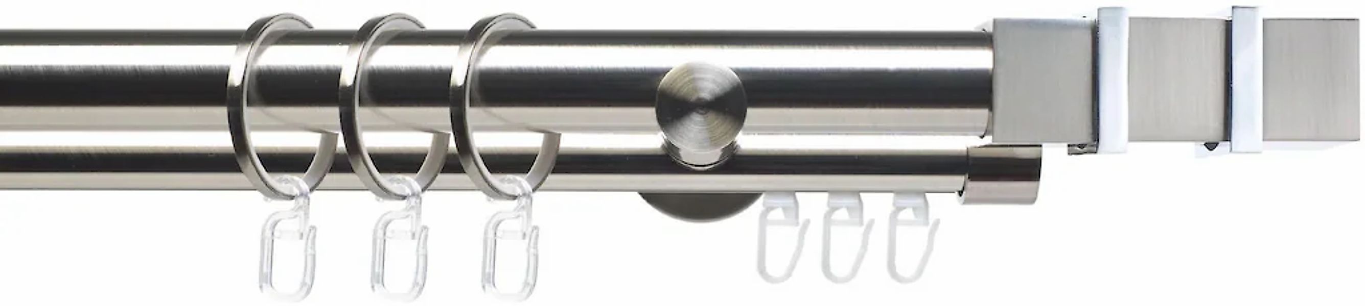 Liedeco Gardinenstange "CELQUADE02SG2L" Ø 25 mm 2 läufig-läufig Fixmaß 2-lä günstig online kaufen