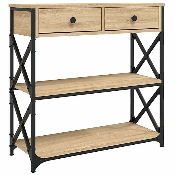 vidaXL Konsolentisch Sonoma-Eiche 75x28x75 cm Holzwerkstoff günstig online kaufen
