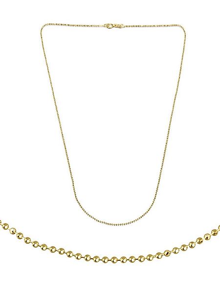 Antares Gold Goldkette Kügelchenkette 14K Gold – 45 cm, 1 mm, Hellgold, sta günstig online kaufen