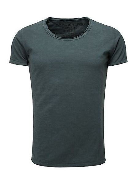 Key Largo T-Shirt Bread vintage Look uni Basic T00621 Rundhalsauschnitt uni günstig online kaufen