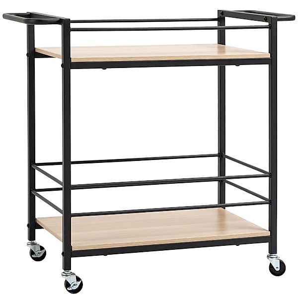 HOMCOM Küchenwagen mit 2 Ebenen Spanplatte 82 x 40 x 75 cm günstig online kaufen