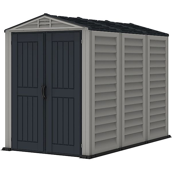 Duramax Kunststoff-Gerätehaus YardMate Plus Grau 4,1 m² günstig online kaufen